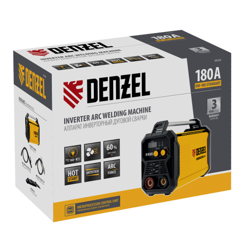 Аппарат инвертор. дуговой сварки DM-180 Standart, 180 А, ПВ 60% Denzel купить в Москве с доставкой по всей России | ProtosMarket.ru
