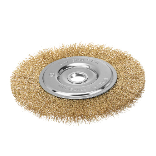 Щетка для УШМ, 200 мм, посадка 22.2 мм, плоская, латунированная витая проволока Matrix по ценам производителя в Екатеринбурге с доставкой по всей России
