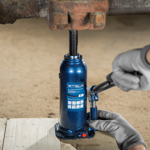 Домкрат гидравлический бутылочный, 8 т, h подъема 222-447 мм Stels по ценам производителя в Екатеринбурге с доставкой по всей России