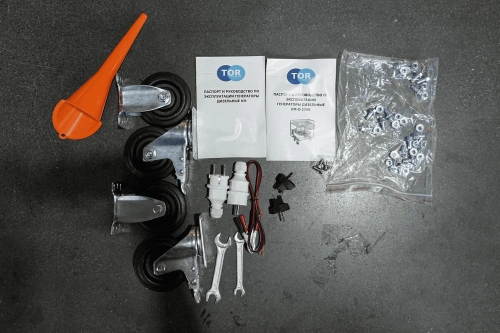 Генератор дизельный 5,0 кВт 220В с электростартером и колесами TOR KM5000D по ценам производителя в Екатеринбурге с доставкой по всей России