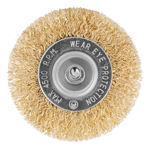 Щетка для дрели, 75 мм, плоская со шпилькой, латунированная витая проволока Matrix по ценам производителя в Екатеринбурге с доставкой по всей России