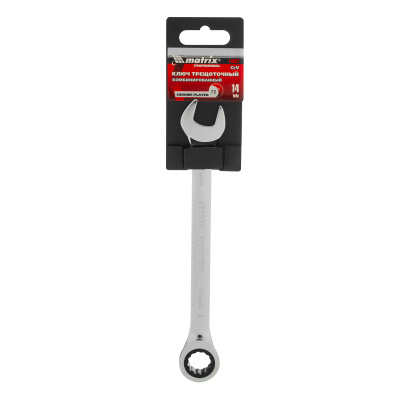 Ключ комбинированный трещоточный, 14 мм, CrV, зеркальный хром Matrix Professional по ценам производителя в Екатеринбурге с доставкой по всей России