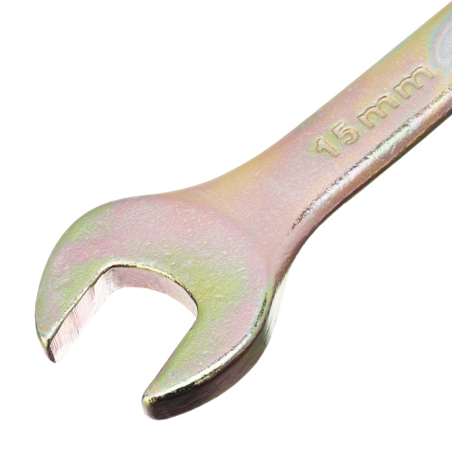 Ключ комбинированный, 15 мм, желтый цинк Сибртех по ценам производителя в Екатеринбурге с доставкой по всей России