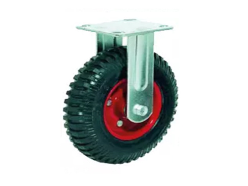 Колесо литое резиновое 160 мм PF160 с протектором и кронштейном по ценам производителя в Екатеринбурге с доставкой по всей России