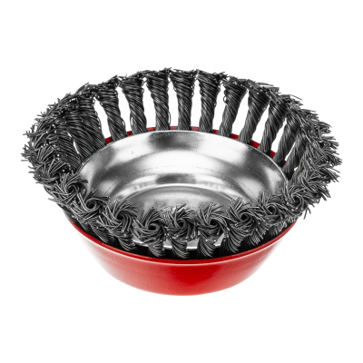 Щетка для УШМ, 150 мм, М14, "чашка", крученая проволока 0.8 мм Matrix по ценам производителя в Екатеринбурге с доставкой по всей России