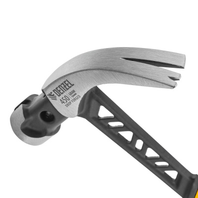 Молоток-гвоздодер 450 г, цельнокованый,боек с магнитом, двухкомп. обрезин. рук-ка Denzel по ценам производителя в Екатеринбурге с доставкой по всей России