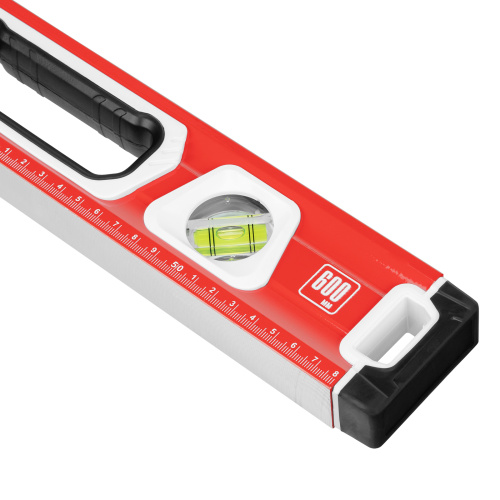 Уровень алюминиевый, магнит, фрезерованный, 3 глазка (1 зеркальный) двухкомпонентные рукоятки, 600 мм Matrix по ценам производителя в Екатеринбурге с доставкой по всей России