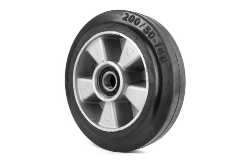 Колесо резиновое 200х50 мм с подшипником для тележек гидравлических BF/WB/RHP/BFS по ценам производителя в Екатеринбурге с доставкой по всей России