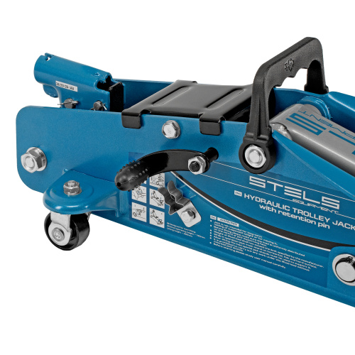 Домкрат гидравлический подкатной с фиксатором, 2.5 т, Safety Pin, 140-385 мм, в кейсе Stels по ценам производителя в Екатеринбурге с доставкой по всей России