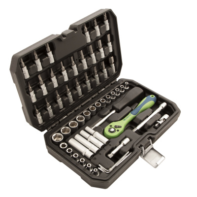 Набор инструментов 56 предметов, CrV, 1/4" Сибртех по ценам производителя в Екатеринбурге с доставкой по всей России