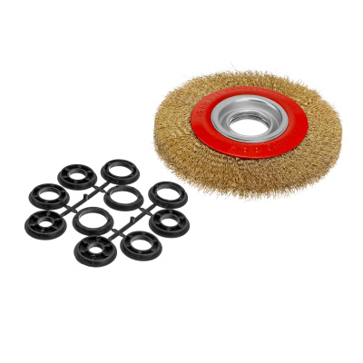 Щетка для точила, 150 мм, посадка 32 мм, плоская, латунированная витая проволока Matrix по ценам производителя в Екатеринбурге с доставкой по всей России