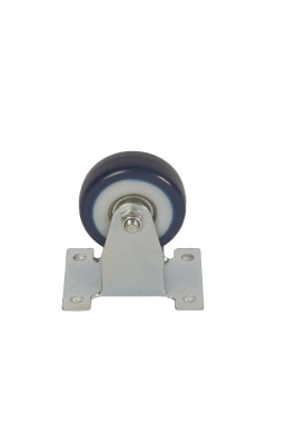 Колесо аппаратное неповоротное FCv 25 50 мм (синяя резина) по ценам производителя в Екатеринбурге с доставкой по всей России