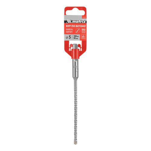 Бур по бетону, 5 x 160 мм, SDS Plus Matrix по ценам производителя в Екатеринбурге с доставкой по всей России