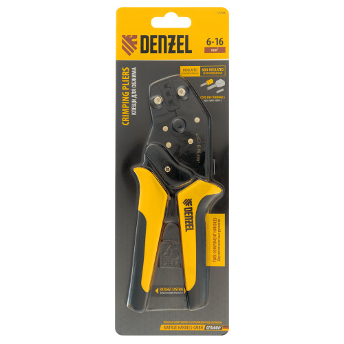 Клещи для обжима наконечников штыревых НШВ, НШВИ, НШВИ-2, 6-16 мм2 Denzel по ценам производителя в Екатеринбурге с доставкой по всей России