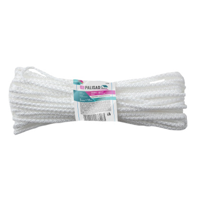 Шнур бельевой полипропиленовый с сердечником, 5 мм, L 15 м, белый, Home Palisad по ценам производителя в Екатеринбурге с доставкой по всей России