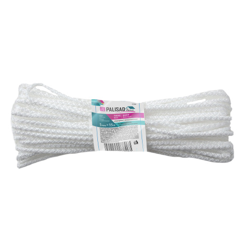 Шнур бельевой полипропиленовый с сердечником, 5 мм, L 15 м, белый, Home Palisad по ценам производителя в Екатеринбурге с доставкой по всей России