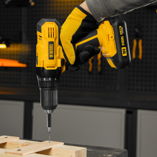 Дрель-шуруповерт аккумуляторная CDL-IB-18-02, Li-Ion, 18 В, 2 акк. Denzel по ценам производителя в Екатеринбурге с доставкой по всей России