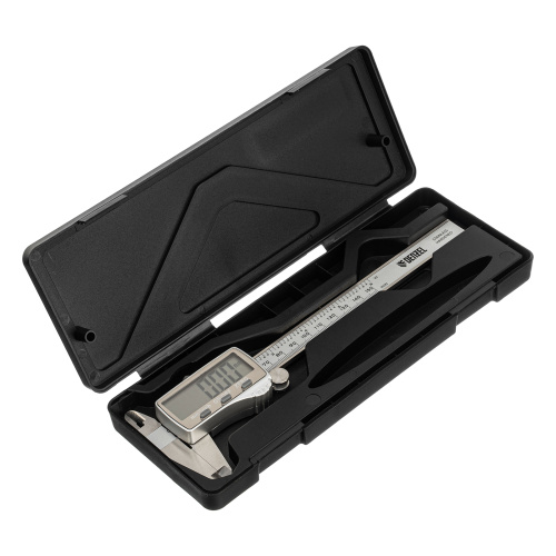 Штангенциркуль, 150 мм, электронный, большой дисплей, с глубиномером Denzel по ценам производителя в Екатеринбурге с доставкой по всей России