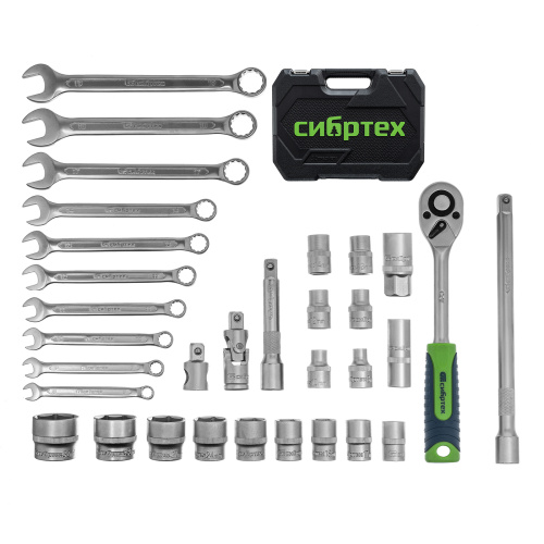 Набор инструментов, 1/2", пластиковый кейс, 32 предмета// Сибртех по ценам производителя в Екатеринбурге с доставкой по всей России