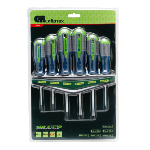 Набор отверток, CrV, трехкомпонентные рукоятки, 6 предметов Сибртех по ценам производителя в Екатеринбурге с доставкой по всей России
