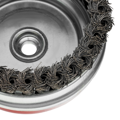 Щетка для УШМ Heavy Duty, 125 мм, М14, "чашка", крученая проволока 0.5 мм Matrix по ценам производителя в Екатеринбурге с доставкой по всей России