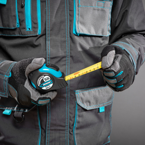 Рулетка "Schlagfest",5 м x 25 мм,магнитный обрезиненный зацеп,двусторонняя шкала,Нейлоновое покрытие,автоматическая фиксация Gross по ценам производителя в Екатеринбурге с доставкой по всей России