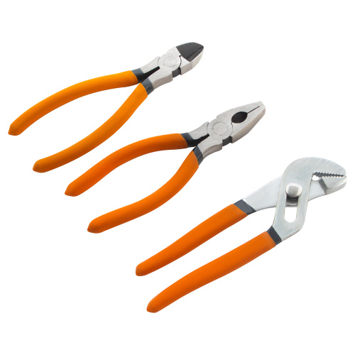 Набор губцевого инструмента №2, 3 предмета: плоскогубцы, бокорезы, клещи переставные Sparta по ценам производителя в Екатеринбурге с доставкой по всей России