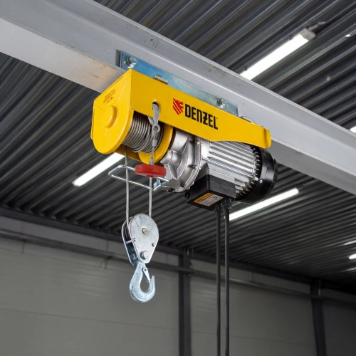 Тельфер электрический TF-500, 0.5 т, 1020 Вт, высота 12 м, 10 м/мин Denzel по ценам производителя в Екатеринбурге с доставкой по всей России