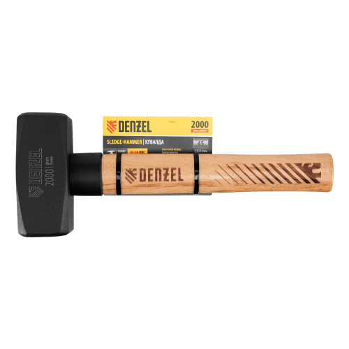 Кувалда, 2000 г, кованая головка, буковая рукоятка Denzel по ценам производителя в Екатеринбурге с доставкой по всей России