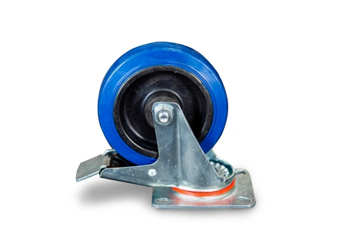 Колесо поворотное резина SRCLb 55 125 мм с тормозом (F) по ценам производителя в Екатеринбурге с доставкой по всей России