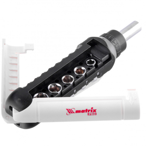 Отвертка реверсивная с набором бит и торцевых головок, 15 шт, CrV Matrix Pro по ценам производителя в Екатеринбурге с доставкой по всей России