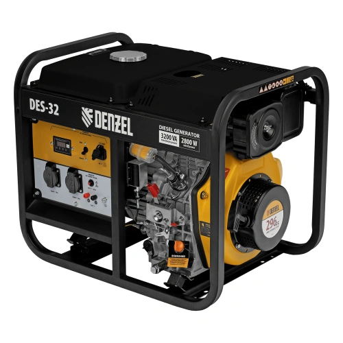 Генератор дизельный DES-32, 3,2 кВт, 230 В, 11 л, ручной стартер Denzel по ценам производителя в Екатеринбурге с доставкой по всей России