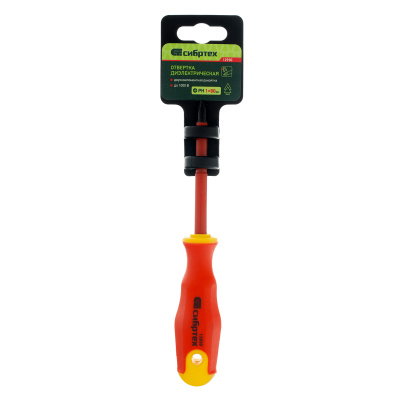 Отвертка диэлектрическая PH1 х 80 мм, CrV, до 1000 В, двухкомпонентная рукоятка Сибртех по ценам производителя в Екатеринбурге с доставкой по всей России