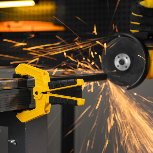 Струбцина клещеобразная, усиленная 65 х 50 мм, двухкомпонентные рукоятки Denzel по ценам производителя в Екатеринбурге с доставкой по всей России