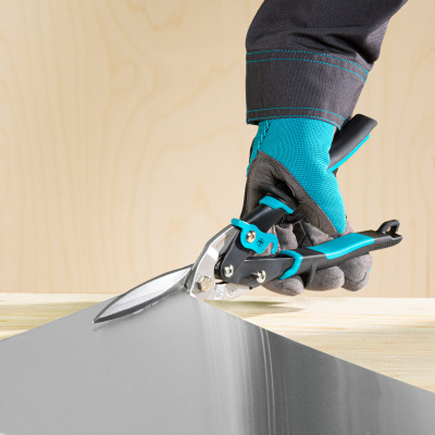 Ножницы по металлу "Piranha", 270 мм, прямой проходной рез, сталь СrMo, двухкомпонентные рукоятки Gross по ценам производителя в Екатеринбурге с доставкой по всей России