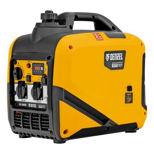 Генератор инверторный GS-3000iS, 3,0 кВт, 230 В, закрытый корпус, ручной старт DENZEL по ценам производителя в Екатеринбурге с доставкой по всей России
