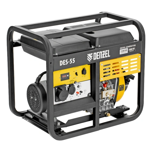 Генератор дизельный DES-55, 5,5 кВт, 230 В, 11 л, ручной стартер Denzel по ценам производителя в Екатеринбурге с доставкой по всей России