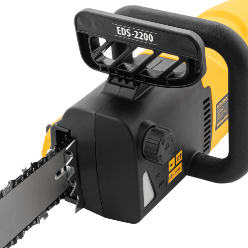 Пила цепная электрическая EDS-2200, 2.2 кВт,продольная, шина 45 см, шаг 3/8, паз 1.3 мм, 62 звена Denzel по ценам производителя в Екатеринбурге с доставкой по всей России