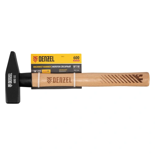 Молоток слесарный, 600 г, кованый квадратный боек, буковая рукоятка Denzel по ценам производителя в Екатеринбурге с доставкой по всей России