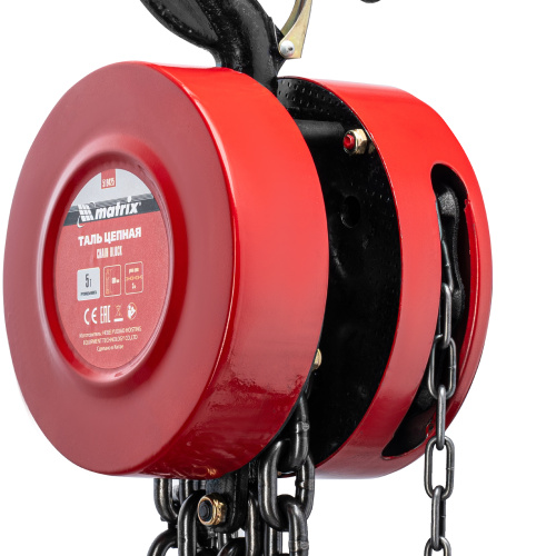 Таль цепная, 5 т, H подъема 3 м, расстояние между крюками 600 мм Matrix по ценам производителя в Екатеринбурге с доставкой по всей России