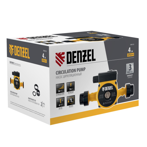 Циркуляционный насос CP25-4, напор 4 м, 50 л/мин, 1 м кабель, монт. длина 180 мм Denzel по ценам производителя в Екатеринбурге с доставкой по всей России