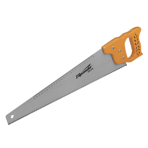 Ножовка по дереву, 500 мм, 7-8 TPI, каленый зуб, линейка, деревянная рукоятка Sparta по ценам производителя в Екатеринбурге с доставкой по всей России