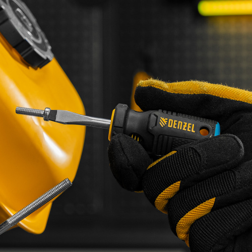 Отвертка SL6x38 мм, CrV, трехкомпонентная рукоятка Denzel по ценам производителя в Екатеринбурге с доставкой по всей России