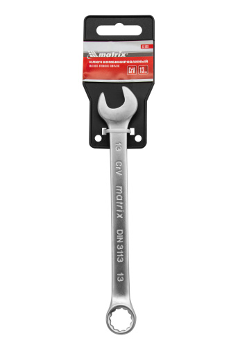 Ключ комбинированный, 13 мм, CrV, матовый хром Matrix по ценам производителя в Екатеринбурге с доставкой по всей России