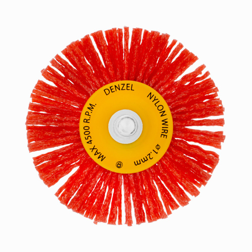 Щетка для дрели, 65 мм, Плоская, со шпилькой, нейлоновая щетина Denzel по ценам производителя в Екатеринбурге с доставкой по всей России