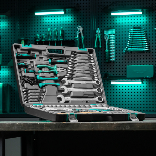 Набор инструментов, 1/4", 1/2", Cr-V, S2, усиленный кейс, 119 предметов Stels по ценам производителя в Екатеринбурге с доставкой по всей России