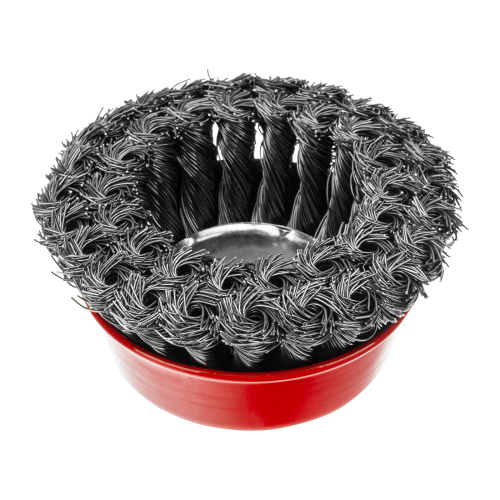 Щетка для УШМ, 100 мм, М14, "чашка", двухрядная, крученая проволока 0.5 мм Matrix по ценам производителя в Екатеринбурге с доставкой по всей России