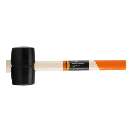 Киянка резиновая, 340 г, черная резина, деревянная рукоятка Sparta по ценам производителя в Екатеринбурге с доставкой по всей России