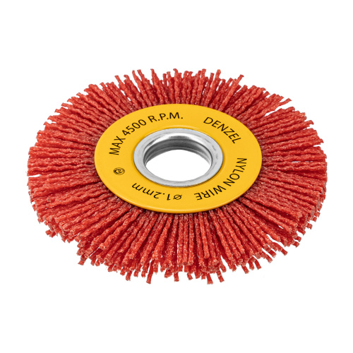 Щетка для УШМ, 100 мм, Плоская, нейлоновая щетина, посадка 22,2 мм Denzel по ценам производителя в Екатеринбурге с доставкой по всей России