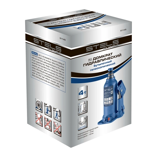 Домкрат гидравлический бутылочный телескопический, 4 т, подъем 170-420 мм Stels по ценам производителя в Екатеринбурге с доставкой по всей России